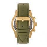 Morphic M67 Series Chronograph Leather-Band Watch w/Date - Gold/Olive MPH6703