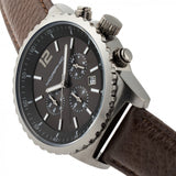 Morphic M67 Series Chronograph Leather-Band Watch w/Date - Gunmetal/Brown MPH6705
