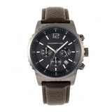 Morphic M67 Series Chronograph Leather-Band Watch w/Date - Gunmetal/Brown MPH6705