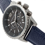 Morphic M67 Series Chronograph Leather-Band Watch w/Date - Gunmetal/Blue MPH6706