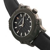 Morphic M68 Series Leather-Band Watch w/ Date - Black MPH6805