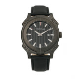 Morphic M68 Series Leather-Band Watch w/ Date - Black MPH6805