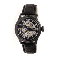 Reign Kennedy Automatic Leather-Band Watch - Black