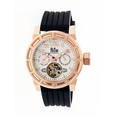 Reign Rothschild Automatic Semi-Skeleton Watch w/Day/Date - Rose Gold/Silver REIRN1305