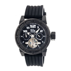 Reign Rothschild Automatic Semi-Skeleton Watch w/Day/Date - Black REIRN1307