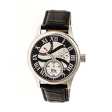 Reign Bhutan Leather-Band Automatic Watch - Silver/Black REIRN1602