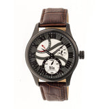 Reign Bhutan Leather-Band Automatic Watch - Black/Brown REIRN1604