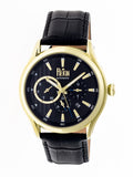 Reign Gustaf Automatic Leather-Band Watch - Black/Gold REIRN1503