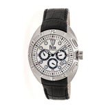 Reign Ronan Automatic Leather-Band Watch w/Day/Date - Black/Silver/Silver REIRN3401