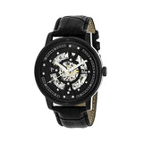 Reign Belfour Automatic Skeleton Leather-Band Watch - Black REIRN3606