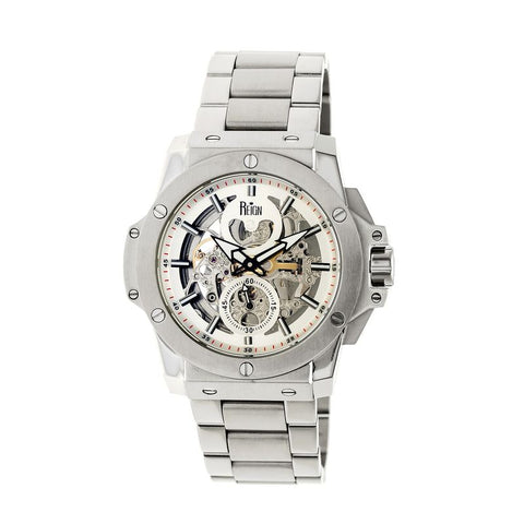 Reign Commodus Automatic Skeleton Bracelet Watch - Silver REIRN4006