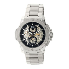 Reign Commodus Automatic Skeleton Bracelet Watch - Silver/Black REIRN4007