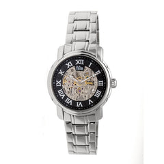 Reign Kahn Automatic Skeleton Bracelet Watch - Silver/Black REIRN4302