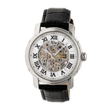 Reign Kahn Automatic Skeleton Leather-Band Watch - Silver REIRN4303