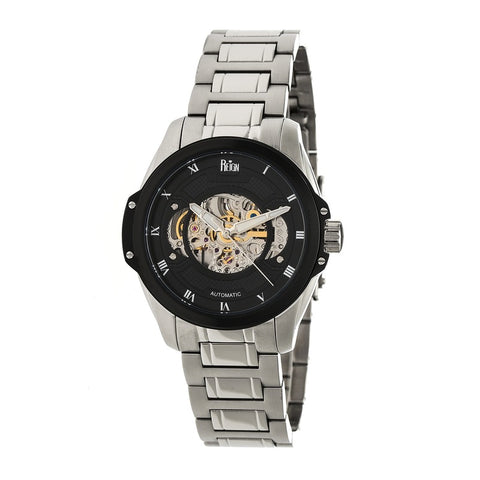 Reign Henley Automatic Semi-Skeleton Bracelet Watch - Silver/Black REIRN4502