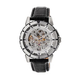 Reign Philippe Automatic Skeleton Leather-Band Watch - Black/White REIRN4603
