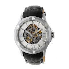 Reign Dantes Automatic Skeleton Dial Leather-Band Watch - Silver REIRN4703