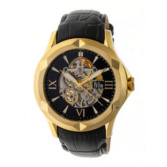 Reign Dantes Automatic Skeleton Dial Leather-Band Watch - Gold/Black REIRN4705