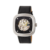 Reign Nero Skeleton Dial Leather-Band Watch - Silver REIRN4803