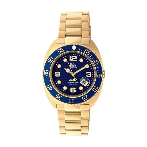 Reign Quentin Automatic Pro-Diver Bracelet Watch w/Date - Gold REIRN4902
