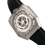 Reign Asher Automatic Sapphire Crystal Leather-Band Watch - Silver/Black REIRN5101