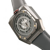 Reign Asher Automatic Sapphire Crystal Leather-Band Watch - Gunmetal/Grey REIRN5103