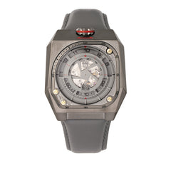 Reign Asher Automatic Sapphire Crystal Leather-Band Watch - Gunmetal/Grey REIRN5103