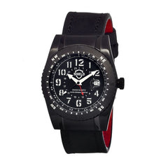 Shield Nuno Leather-Band Swiss Men's Diver Watch - Black SLDSH0104