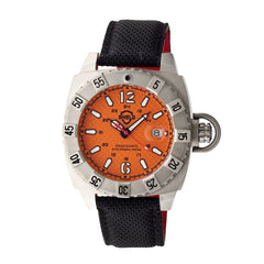 Shield Vujnovich Swiss Men's Diver Watch w/Date - Silver/Orange SLDSH0704