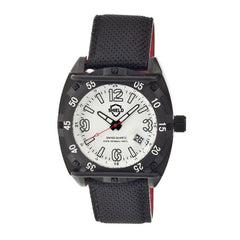 Shield Pilecki Leather-Band Swiss Mens Diver Watch - Black/White SLDSH0605
