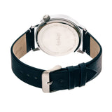 Simplify The 5500 Leather-Band Watch - Silver/Blue SIM5501