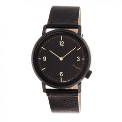 Simplify The 5500 Leather-Band Watch - Black