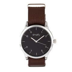 Simplify The 5600 Leather-Band Watch - Black/Brown SIM5603