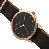 Simplify The 5600 Leather-Band Watch - Black/Dark Brown SIM5605