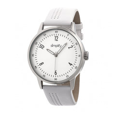 Simplify The 5700 Leather-Band Watch - White