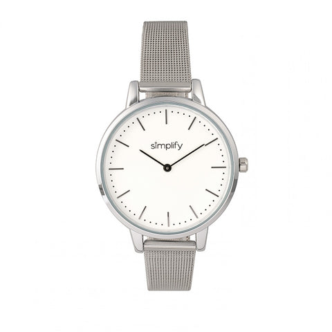 Simplify The 5800 Mesh Bracelet Watch - Silver SIM5801