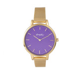 Simplify The 5800 Mesh Bracelet Watch - Gold/Purple SIM5804