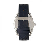 Simplify The 5900 Leather-Band Watch - Silver/Blue SIM5901