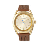 Simplify The 5900 Leather-Band Watch - Gold/Camel SIM5903