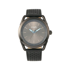 Simplify The 5900 Leather-Band Watch - Black