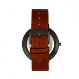 Simplify The 6000 Leather-Band Watch - Black/Dark Brown SIM6006