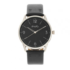 Simplify The 6300 Leather-Band Watch - Black SIM6303