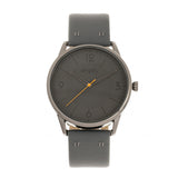 Simplify The 6300 Leather-Band Watch - Charcoal SIM6306