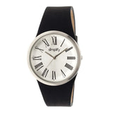 Simplify The 2000 Leather-Band Unisex Watch - Silver SIM2001