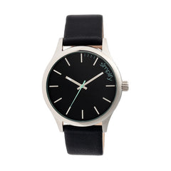 Simplify The 2400 Leather-Band Unisex Watch - Silver/Black SIM2402
