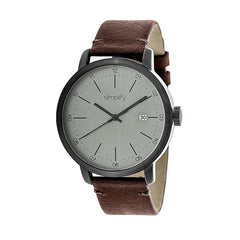 Simplify The 2500 Leather-Band Men's Watch w/ Date - Plum SIM2503
