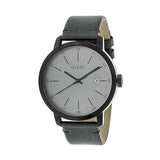 Simplify The 2500 Leather-Band Men's Watch w/ Date - Charcoal SIM2505