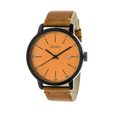 Simplify The 2500 Leather-Band Men's Watch w/ Date - Orange SIM2506