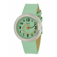 Simplify The 2700 Leather-Band Watch - Seafoam