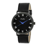 Simplify The 2900 Leather-Band Watch - Black SIM2904